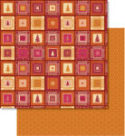 Ursus SCRAPB.PAPER WINTERZ.ORANGE/ROT 12"x12",5BL.