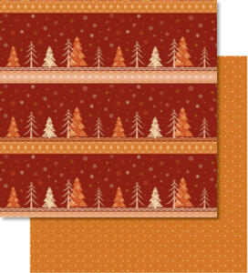 Ursus SCRAPB.PAPER WINTERZ.ORANGE/ROT 12"x12",5BL.