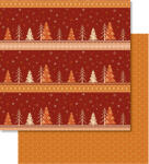 Ursus SCRAPB.PAPER WINTERZ.ORANGE/ROT 12"x12",5BL.
