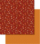 Ursus SCRAPB.PAPER WINTERZ.ORANGE/ROT 12"x12",5BL.