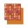 Ursus SCRAPB.PAPER WINTERZ.ORANGE/ROT 12"x12",25BL.