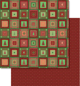 Ursus SCRAPB.PAPER WINTERZ.ROT/GRÜN 12"x12",5BL.