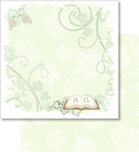 Ursus SCRAPB.PAPER CHRISTL.SYMB.12"x12",5BL.MOT.09
