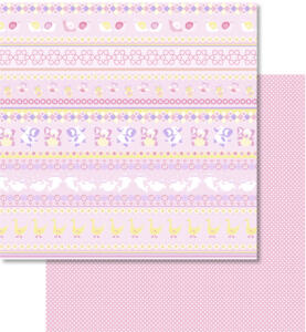 Ursus SCRAPB.PAPER BABY ROSA 12"x12",5BL.MOTIV 01