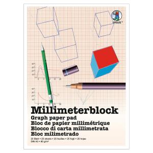 Ursus MILLIMETERBLOCK 80G.DIN A3,25BL.WEISS