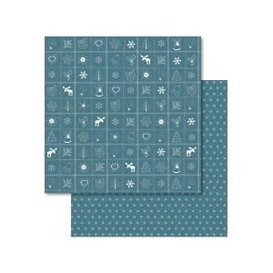 Ursus SCRAPB.PAPER COUN.CHRISTM.12"x12",25BL.PETROL