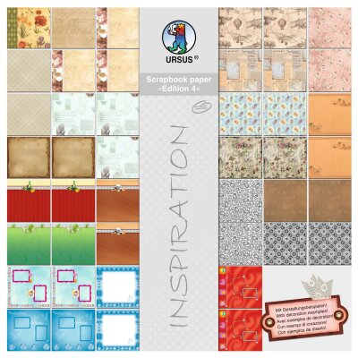 Ursus SCRAPB.PAPER "EDITION 4" 12"x12",44BL.22M.S.