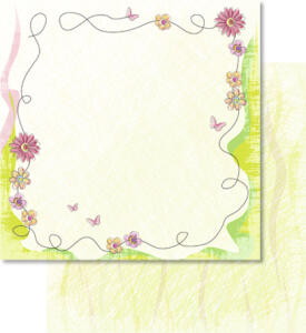 Ursus SCRAPB.PAPER 190G.12"x12",5BL.BLÜTENZ.MO.09