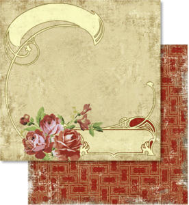 Ursus SCRAPB.PAPER 190G.12"x12",5BL.NOSTALGIE,MO.41