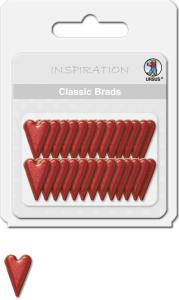 Ursus CLASSIC BRADS (4MM), HERZEN 2, ROT