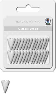 Ursus CLASSIC BRADS (4MM), HERZEN 2, SILBER