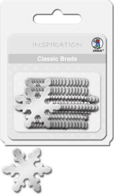 Ursus CLASSIC BRADS (4MM), SCHNEEFLOCKE SILBER