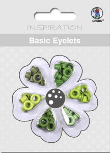 Ursus BASIC EYELETS ROUND 3MM,60ST.GRÜN