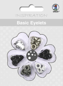 Ursus BASIC EYELETS ROUND 3MM,60ST.SCHWARZ