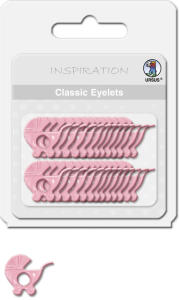 Ursus CLASSIC EYELETS 2-4MM,26ST.KINDERW.ROSA