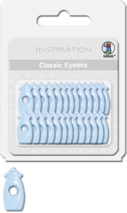 Ursus CLASSIC EYELETS 2-4MM,26ST.BABYFLA.BLAU