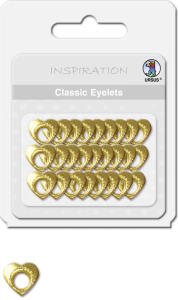 Ursus CLASSIC EYELETS 2-4MM,26ST.HERZEN1,GOLD