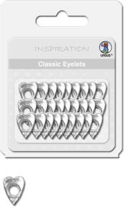 Ursus CLASSIC EYELETS 2-4MM,26ST.HERZEN2,SILB