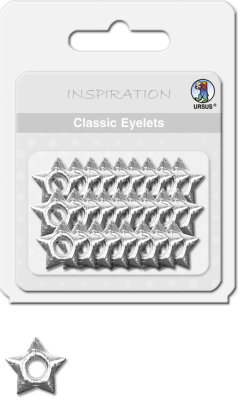 Ursus CLASSIC EYELETS 2-4MM,26ST.STERNE SILB