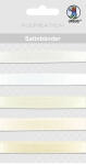 Ursus SATIN-BÄNDER 90CM,5BÄNDER WEISS SORTIERT