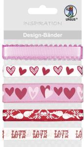 Ursus DESIGN-BÄNDER 90CM,5B.LIEBE SORT.