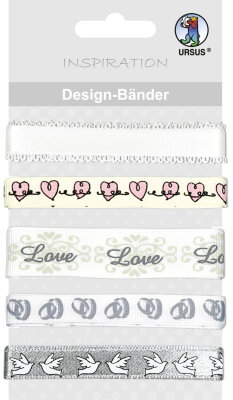 Ursus DESIGN-BÄNDER 90CM,5B.HOCHZEIT SORT.