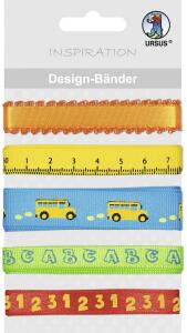Ursus DESIGN-BÄNDER 90CM,5B.SCHULE SORT.