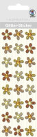 Ursus GLITTER STICKER "BLÜTEN",24ST.GELB