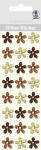Ursus GLITTER STICKER "BLÜTEN",24ST.BRAUN