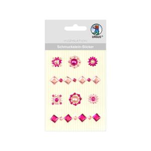 Ursus SCHMUCKST.STICKER "MEDAILLONS",8ST.PINK