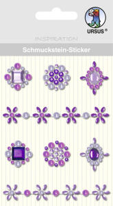 Ursus SCHMUCKST.STICKER "MEDAILLONS",8ST.VIOLETT