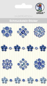 Ursus SCHMUCKST.STICKER "MEDAILLONS",8ST.BLAU