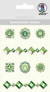 Ursus SCHMUCKST.STICKER "MEDAILLONS",8ST.GRÜN