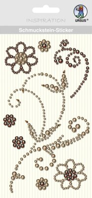 Ursus SCHMUCKST.STICKER "ORNAMENTE",8ST.BRAUN