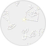 Ursus TRANSP.PAPIER "WHITE LINE GLITTER"180G.A4,5BL.
