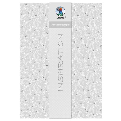 Ursus TRANSP.PAPIER "HOCHZEIT"115G.A4,5BL.SILBER