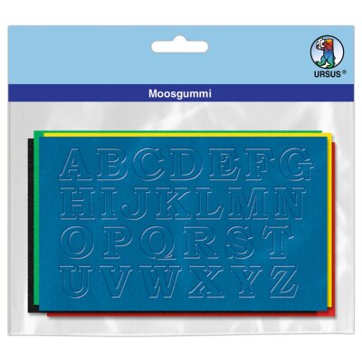 Ursus MOOSGUMMI 2MM,130 BUCHSTABEN SORTIERT