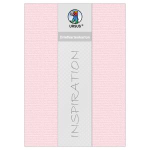 Ursus BRIEFKARTENKARTON GERIPPT 220G.DIN A4,5BL.ROSA