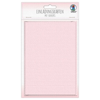 Ursus EINLADUNGSKARTEN 220G. + KUVERTS 100G. ROSA