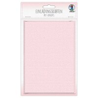 Ursus EINLADUNGSKARTEN 220G. + KUVERTS 100G. ROSA