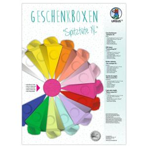 Ursus GESCHENKBOX"SPITZTÜTE"XL,25CM HOCH,2ST.EOSIN