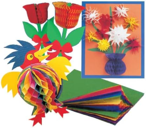 Ursus REGENB.-WABENPAPIER 34,5x49,5CM,5BL.SORTIERT