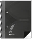 RNK Spiral Notizb. notes carbon black DIN A5 kariert 96Bl
