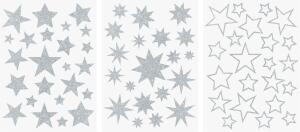 HEYDA Fenster Sticker Stern silber