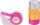 HEYDA 203584574 Deko Tapes Mini Neon Akzente jede Rolle 3 m x 12 mm Papier-Tapes pink/orange neon
