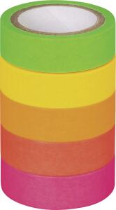 HEYDA 203584534 Deko Tapes Neon Regenbogen Papier neon matt