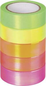 HEYDA 203584535 Deko Tapes Neon Regenbogen Papier neon irisierend