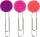 Dekoklammer Pompons Neon Ø 20 mm brombeer neonpink neonrot