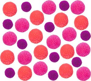 KNORR PRANDELL 212681110 Pompon-Mix Neon Ø 20 30 mm brombeer neonpink neonrot