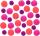 KNORR PRANDELL 212681110 Pompon-Mix Neon Ø 20 30 mm brombeer neonpink neonrot